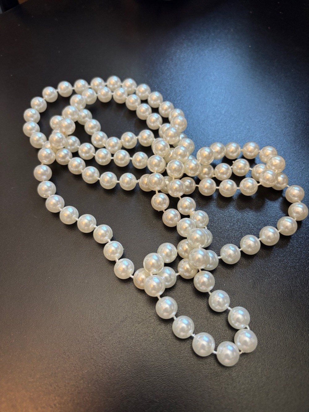 Classic Faux White Pearl Strand Necklace - Elegant Women's Jewelry